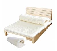 Matelas double 100 % latex naturel frais et offrant un bon soutien Coussin de 5,1 cm d'épaisseur 140 × 240 cm