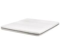 Matelas Double à Mousse 180 x 200 cm Rembourrage Polyester Housse Amovible Blanc
