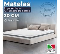 Matelas double | orthopédique | antibactérien avec revêtement hypoallergénique
