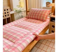 Matelas double pliable avec coussin épais pour dortoirs d'étudiants - Design tissé individuel - Lit double couche confortable pour un rangement et un voyage faciles