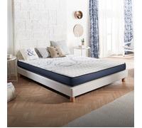 Matelas Dream Komfort 140x190 cm - Technologie Blue Latex et mousse HR à mémoire de forme - Réversible - 7 zones - Respirant