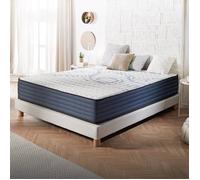 Matelas Dream Komfort 140x200 cm - Ressorts ensachés+Latex+Mousse Viscoélastique HR - Soutien Mi-ferme 7 zones - Épais 30 cm