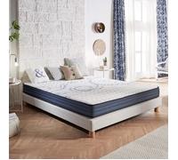 Matelas Dream Komfort 90x190 cm - Technologie Blue Latex et mousse HR à mémoire de forme - Réversible - 7 zones - Équilibré