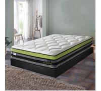 Matelas Duo Confort 160x200 cm Sampur - Soutien Souple & Ferme - Épaisseur epaisseur 32 cm - 2 Types de Ressorts Ensachés -