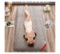 Matelas élégant Et Brossé à Larges Bords,Matelas Pliable,Coussin De Couchage Doux pour La Maison Le Lit D'invité Le Dortoir Le Camping Et Les Voyages,Gris,1.5 * 2m