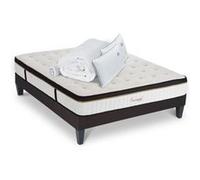 Matelas Emeraude Mousse Haute densité Accueil Mémoire de forme+ sommier + accessoires - 140 x 200 cm