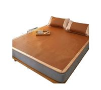 Matelas en bambou rafraîchissant pour l'été, tapis de couchage antidérapant pliable en rotin, surmatelas de lit léger, solution de sommeil respirante (couleur : taille B : 0,8 x 1,9 m/2,6)