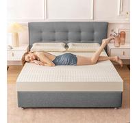 Matelas en latex 100 % naturel de 10 cm d'épaisseur lavable en caoutchouc pur avec ventilation par pores en nid d'abeille 150 x 190 cm Confort écologique pour un sommeil réparateur