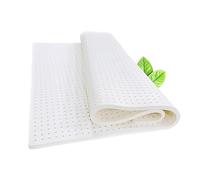 Matelas en latex naturel, Lit double, Surmatelas à fermeté moyenne pour soulager les maux de dos, avec housse amovible sans mousse à mémoire de forme, Soulage la pression,2.5cm,100x200cm