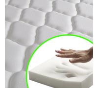 Matelas En Mousse À Mémoire De Forme 200 X 140 X 17 Cm Blanc