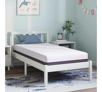 vidaXL Matelas Blanc et Gris en tissu jacquard 100% polyester – mousse à mémoire de forme