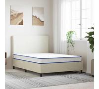 vidaXL Matelas en mousse à mémoire de forme blanc 140x190x17 cm doux