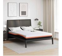 Matelas en mousse à mémoire de gel - vidaXL - 140x190 cm - Blanc et Noir - Fermeté moyenne - Infusé de gel