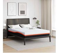 vidaXL Matelas Blanc et Gris – Tissu jacquard, mousse à mémoire de forme gel