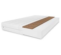 Matelas en mousse de coco Sylver - 90 x 200 cm - Hauteur du matelas : environ 10 cm - Dureté H3/H4 - Couleur : blanc - Mousse très flexible avec housse