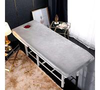 Matelas en mousse pour spa et salon de beauté - Confort et soutien, 70 x 190 cm d'épaisseur, coussin de tête carré/rond/trapézoïdal, gris