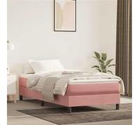 Vidaxl Matelas De Lit À Ressorts Ensachés Rose 100x210x20 Cm Velours Rose