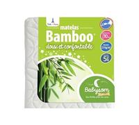 Matelas Enfant/Bébé Bamboo - Babysom - 70x140 cm - Déhoussable - Sans Traitement Chimique - Épaisseur 10 cm