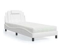 Matelas enfant 80x200 cm vidaxl + housse de matelas + oreiller(s) Blanc G