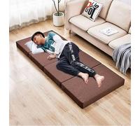 Matelas épais à Quatre, Matelas D’invité avec Housse Amovible, Matelas éponge De Matelas Simple Doux, Matelas De Canapé-lit Break/p, Coffee, 200 * 60 * 10cm