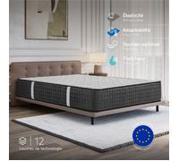 COSMOS - Matelas Equinox 140x190 - Épais 30 cm - Accueil Blue Latex + Mousse mémoire de Forme - Soutien Ferme - Respirant - Très Durable - 7 Zones - Réversible - Hypoallergénique - Fabriqué en Europe