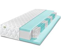 Matelas ergonomique XXL 7 zones avec ressorts ensachés I 100 x 200 cm I 22 cm I H2 & H3 I Ergo Flex TFK XXL Duo | Matelas réversible