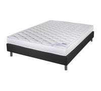 Matelas Et Sommier 140x190 Marly - Newkit - Soutien Ferme - Sommier Démonté - Gris Gris