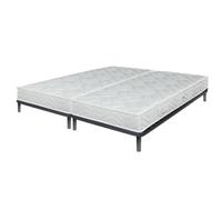 Matelas et sommier 2x90x190 Mousse - Morgan - Soutien ferme - Fabriqué en France