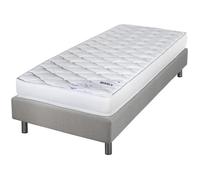 Matelas Et Sommier 90x190 Marly - Newkit - Soutien Ferme - Sommier Démonté - Lin