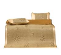 Matelas Été Bambou Rotin Tapis pour Adultes Kit Cool Mapuba Kit Pliable Portable Lit Double (5,120 x 195 cm Lot de 2 pièces)