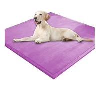 Matelas extra large en velours corail doux pour animal domestique - Anti-anxiété - Taille XXL - Pour chien et chat de petite, moyenne et grande taille (80 x 80 cm, violet)