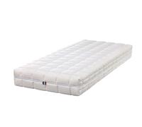 Matelas Face été Latex Naturel 70 Kg/m3 Face Hiver Mémoire de forme 60 Kg/m3 90x190 x 22 cm Ferme - Déhoussable Housse Lavable - 7 Zones de Confort Blanc
