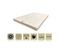 Matelas ferme avec latex naturel pour canapé lit + alèse 130x190 x 10 cm + oreiller visco - 7 zones de confort - ame poli lattex hd haute résilience