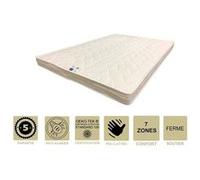 Matelas Ferme avec Latex Naturel pour Canapé Lit + Alèse 130x190 x 10 cm + Oreiller Visco - 7 Zones de Confort - Ame Poli Lattex HD Haute Résilience - Hypoallergénique