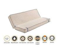 Matelas ferme pour clic clac 130x190 x 15 cm - dim assise 60 cm - déhoussable housse lavable - 5 zones de confort - ame poli lattex haute résilience