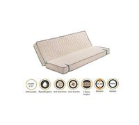Matelas ferme pour clic clac 130x190 x 15 cm - dim assise 60 cm - déhoussable housse lavable - 5 zones de confort - ame poli lattex haute résilience