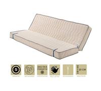 Matelas Ferme Pour Clic Clac 140x200 x 20 cm - Dim Assise 70 cm - 5 zones de Confort - Déhoussable Housse Lavable - Noyau Mousse Poli Lattex Haute Résilience - Hypoallergénique