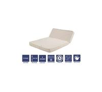 Matelas Ferme Pour tous BZ 140x190 x 15 cm - Découpe Assise 60 cm - 5 zones de Confort - Noyau Poli Lattex HR Dernière Génération - Très Respirant