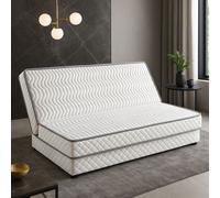 Matelas Ferme pour Tous Clic Clac 120x190 x 15 cm - Découpe Assise 60 cm - 5 Zones de Confort - Très Respirant