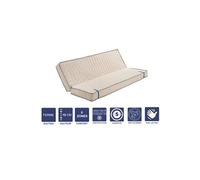Matelas Ferme Pour tous Clic Clac + Alèse 140x200 x 15 cm avec Mémoire de Forme sur Face Hiver - Découpe Assise 70 cm - 5 zones de Confort - Face été