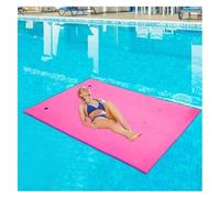 Matelas Flottant, Matelas Flottant, Sangles en Boucle, îlot Enroulable for 4 à 6 Personnes sur Piscine, lac, océan, Rose