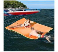 Matelas Flottant Piscine pour,Tapis d'eau en Mousse XPE Enroulable, Hamac Adulte pour Bain De Soleil, Activités Nautiques,Mer, Lac,Orange,400x180x 3.3cm