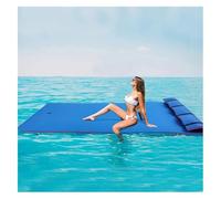 Matelas Flottant, Tapis Flottant en Mousse for Plage, océan, lac, île Flottante Enroulable for Loisirs Aquatiques et détente(Blue,2.7mx1.3mx3.3cm)