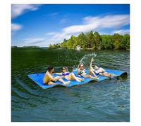 Matelas Flottant, Tapis Flottant en Mousse XPE indéchirable for la Plage, l'océan et Le lac(Blue,3.5m x 1.5m x 3.3cm)