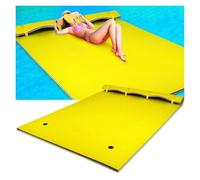 Matelas Flottant, Tapis Flottant for l'eau, Radeau Enroulable for Piscine, lac, océan, Bateau(Yellow,2.7mx1.2mx3.3cm)