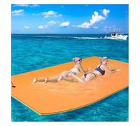 Matelas Flottant, Tapis Flottant Lily Pad, Tapis d'eau, en Mousse XPE résistante aux déchirures à 3 Couches for Les Loisirs(Orange,5.5m x 1.8m x 3.3cm)