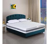 Matelas français 135 x 190 cm ressorts ensachés, semi-durs, modèle Vega, matelas détraible DISP. Médical, haut 22 cm +2 oreillers PROMO, matelas sans mémoire avec tissu et fibres naturelles