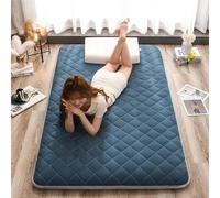 Matelas futon de sol japonais de style tatami - Pliable et épais - Idéal pour maison, lit d'invités, dortoir, camping, voyage (bleu interstellaire, 180 x 200 cm)