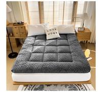 Matelas futon de style japonais - Surmatelas pliable en mousse douce pour un repos confortable et chaud - pour dortoir d'hiver, tatami (gris, 120 x 200 cm)