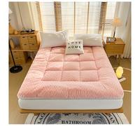 Matelas futon de style japonais - Surmatelas pliable en mousse douce pour un repos confortable et chaud - pour dortoir d'hiver, tatami (rose, 180 x 200 cm)